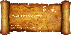 Popa Antonietta névjegykártya